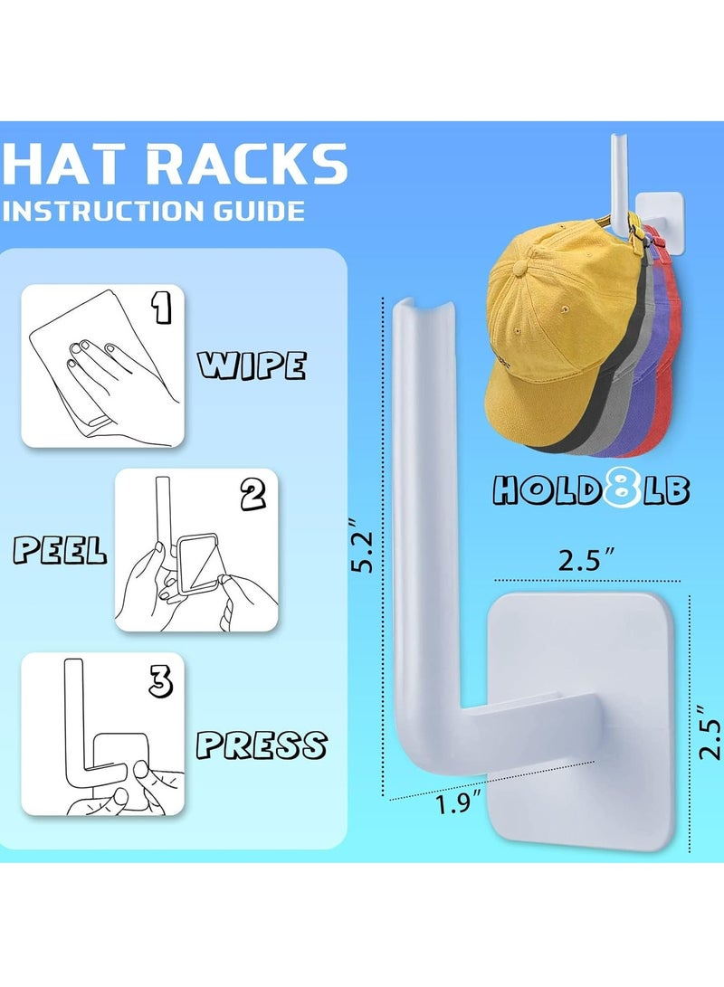 Oasisgalore 12 Pcs Hat Rack for Wall Hat Organizer，Hat Storage Organizer Hanger for Baseball Caps  - Image 5