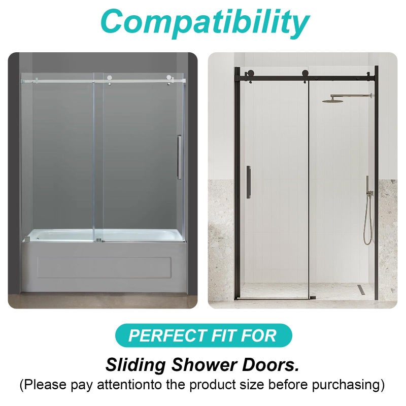 VYH Gray Sliding Shower Door Bottom Track, Suitable For 1/2-Inch And 3/8-Inch Track Grooves, Ideal For Glass Shower Doors With A Thickness Of 7/16-Inch And 5/16-Inch (2 Pack) - Image 3