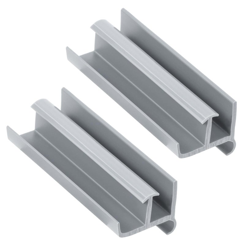VYH Gray Sliding Shower Door Bottom Track, Suitable For 1/2-Inch And 3/8-Inch Track Grooves, Ideal For Glass Shower Doors With A Thickness Of 7/16-Inch And 5/16-Inch (2 Pack) - Image 1