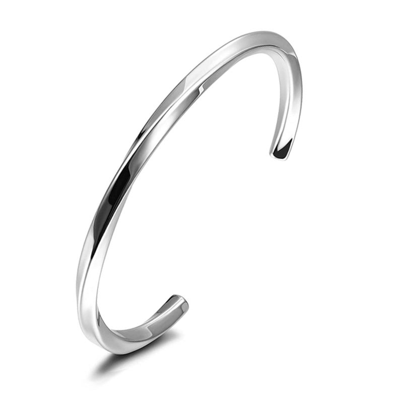 VNOX Cuff Bracelet for Men Women - Twist Mobius Endless Love Bracelet Stainless Steel Bangle Bracelet, Jewelry Gift for Christmas, Birthday, Love, Friendship - Image 1