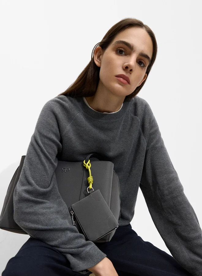 PARFOIS Velvet Effect Shopper Bag