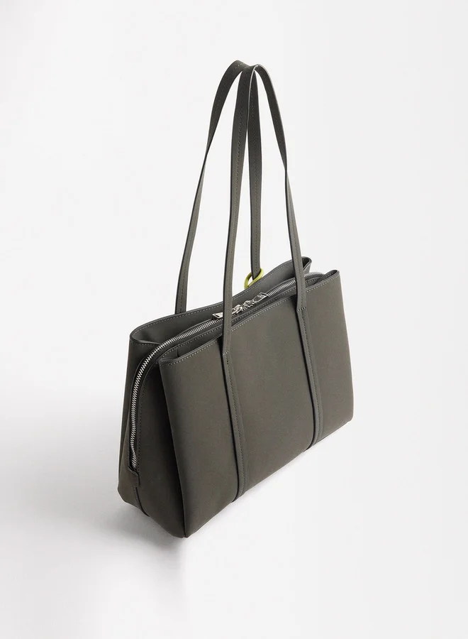 PARFOIS Velvet Effect Shopper Bag