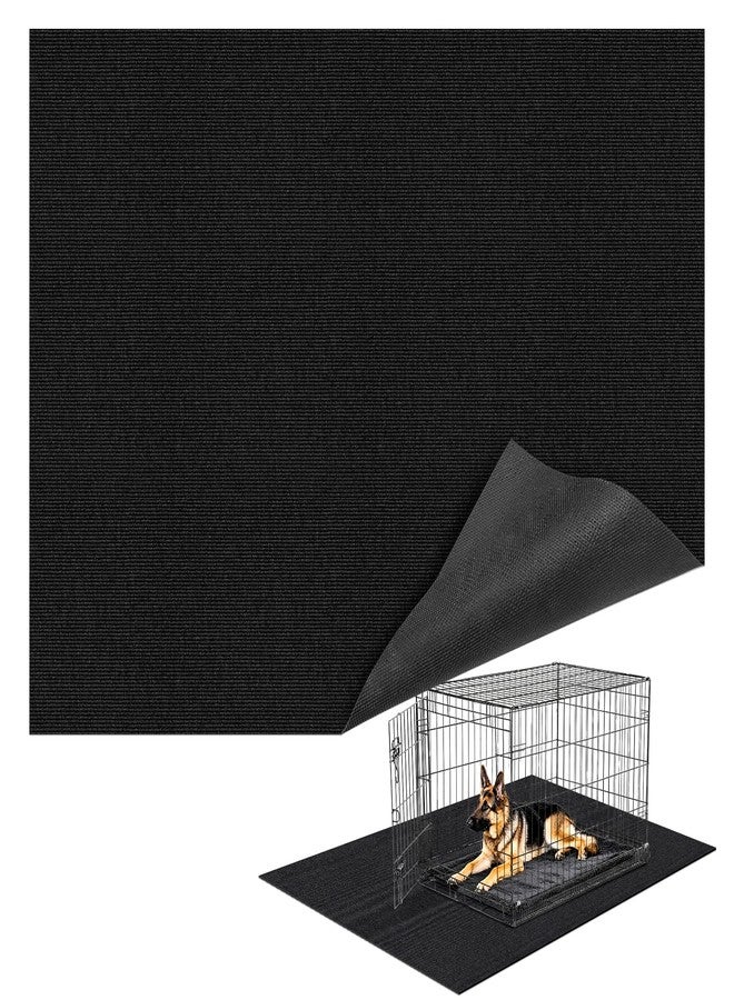 Wibeelee 29" X 48" X 0.23'' Mat for Under Dog Crate Waterproof Non-Slip Kennel Mat to Protect Floors Large Absorbs Urine Reusable Dog Playpen Mat - Image 1