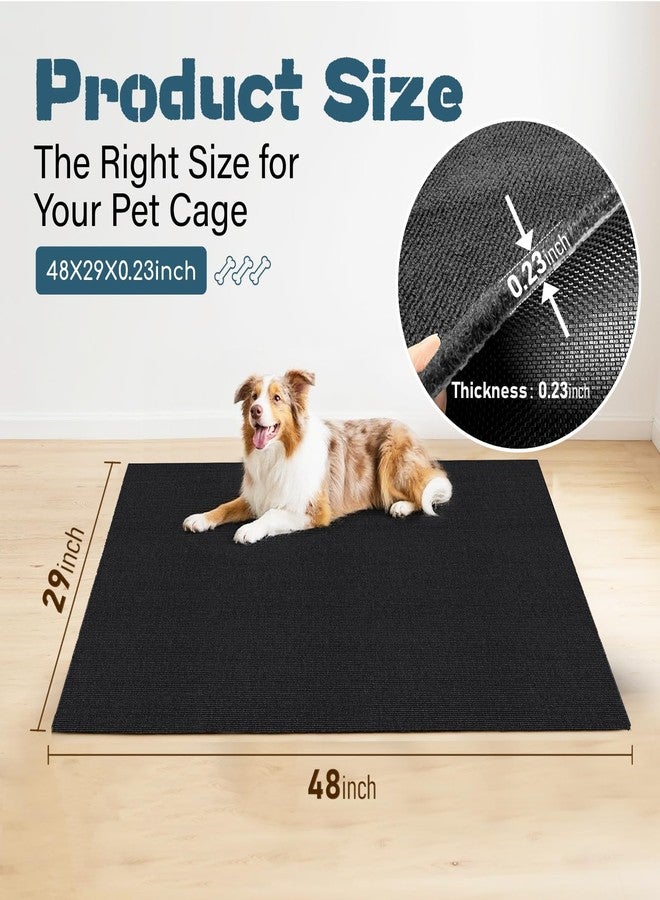 Wibeelee 29" X 48" X 0.23'' Mat for Under Dog Crate Waterproof Non-Slip Kennel Mat to Protect Floors Large Absorbs Urine Reusable Dog Playpen Mat - Image 2