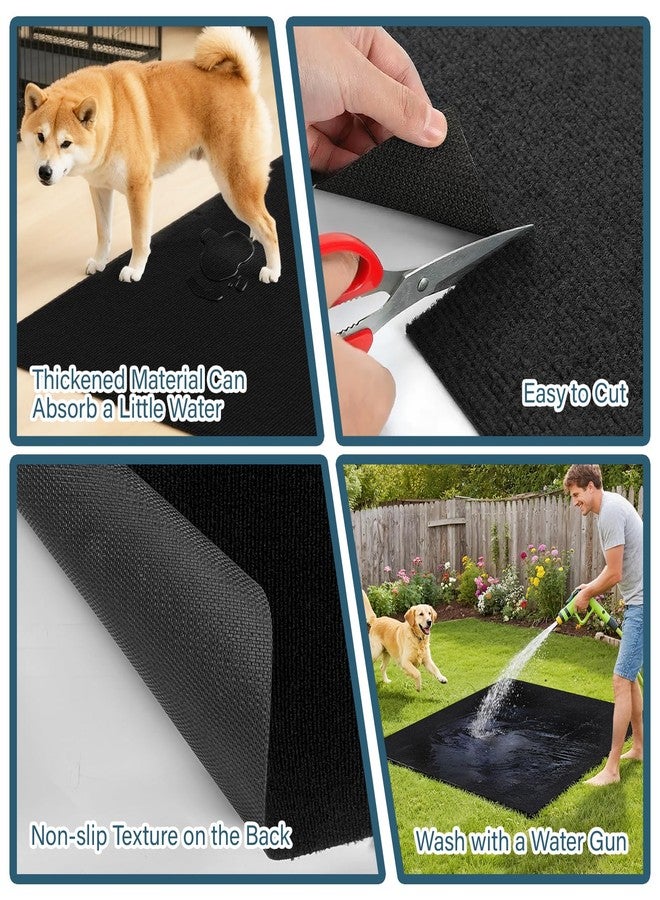 Wibeelee 29" X 48" X 0.23'' Mat for Under Dog Crate Waterproof Non-Slip Kennel Mat to Protect Floors Large Absorbs Urine Reusable Dog Playpen Mat - Image 4