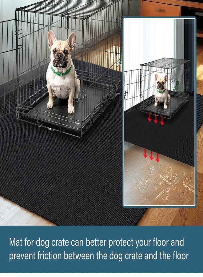 Wibeelee 29" X 48" X 0.23'' Mat for Under Dog Crate Waterproof Non-Slip Kennel Mat to Protect Floors Large Absorbs Urine Reusable Dog Playpen Mat - Image 5