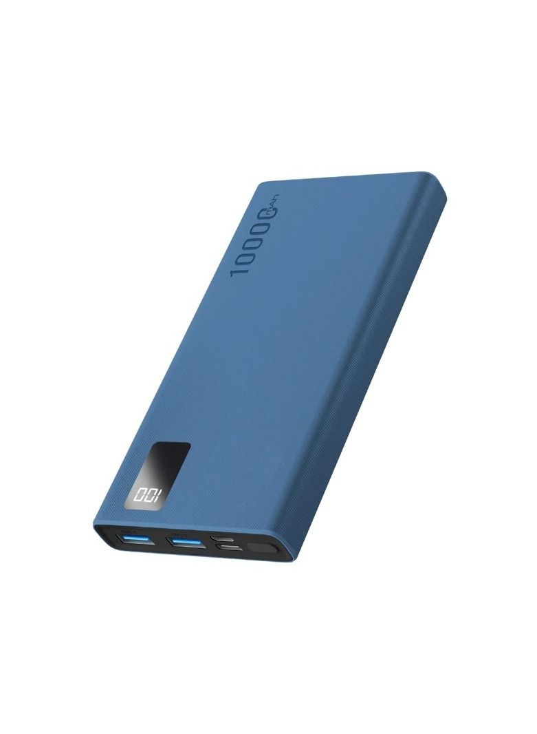 Raxoom 10000mAh Compact Smart Charging Power Bank with Dual USB-A & USB-C Output