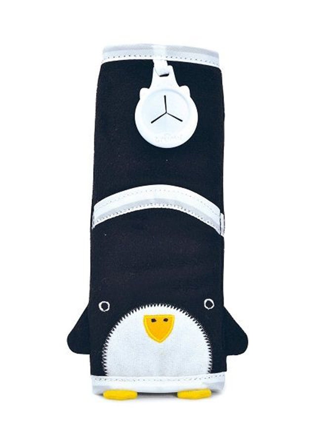 Trunki SnooziHedz Pippin Penguin Black Seat Belt Pad for Children, Soft Seatbelt Comfort Cover for Cars, Prams and Travel Use - Image 1