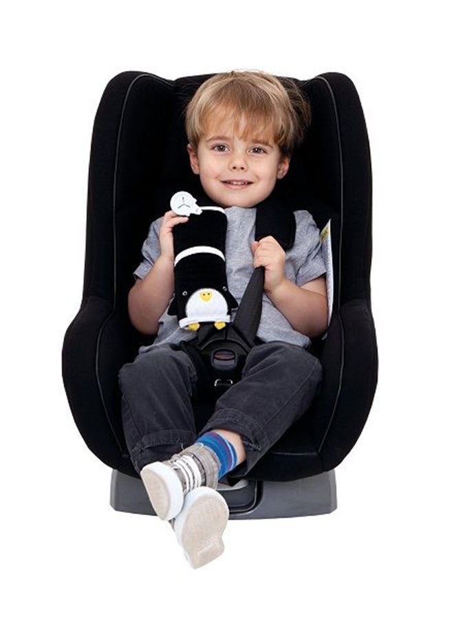 Trunki SnooziHedz Pippin Penguin Black Seat Belt Pad for Children, Soft Seatbelt Comfort Cover for Cars, Prams and Travel Use - Image 4