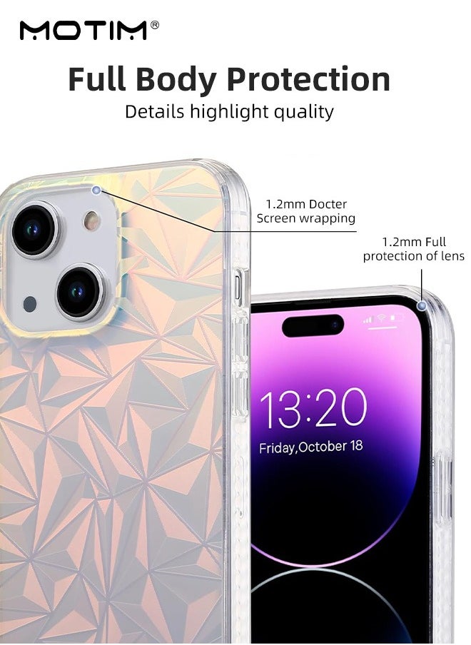 Motim iPhone 14/14 Plus Case Cover, Glitter Bling Case, Hard Back Soft TPU Bumper Cover, Slim Anti-scratch Shockproof Protective Phone Case  - Image 4