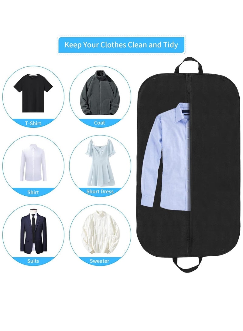 XiuWoo 4 Pack Portable Foldable Suit Clothes Covers Bags, Travel Handbag, Travel Clothes storage bag, Garment Bags, Hanging Clothes Storage Suit Covers, Suit Clothes Protector, Closet Organizer with Handle - Image 5