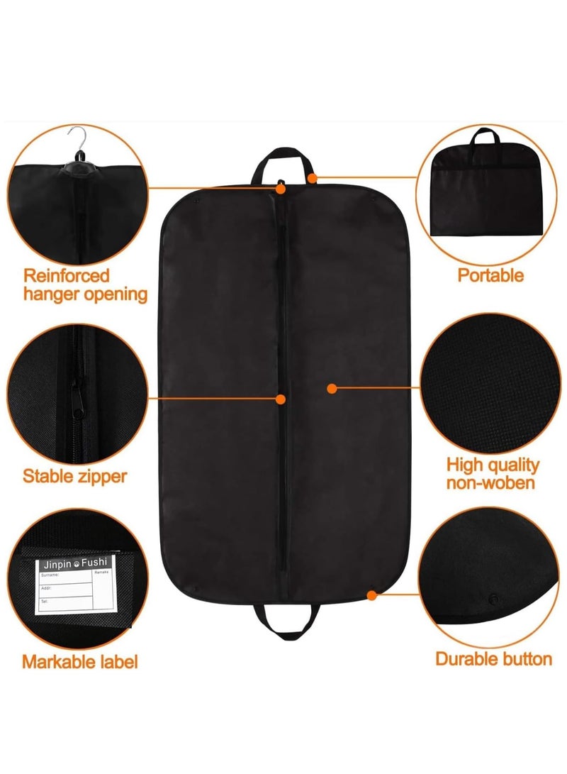 XiuWoo 4 Pack Portable Foldable Suit Clothes Covers Bags, Travel Handbag, Travel Clothes storage bag, Garment Bags, Hanging Clothes Storage Suit Covers, Suit Clothes Protector, Closet Organizer with Handle - Image 3