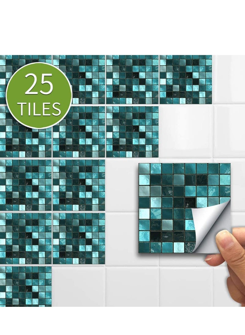 25 Pcs Self-Adhesive Tile Transfer for Home Decor, Peel and Stick Tile Decal, Water-Proof Backsplash Wall Tile Sticker for Kitchen Bathroom, 4x4inch - Image 2