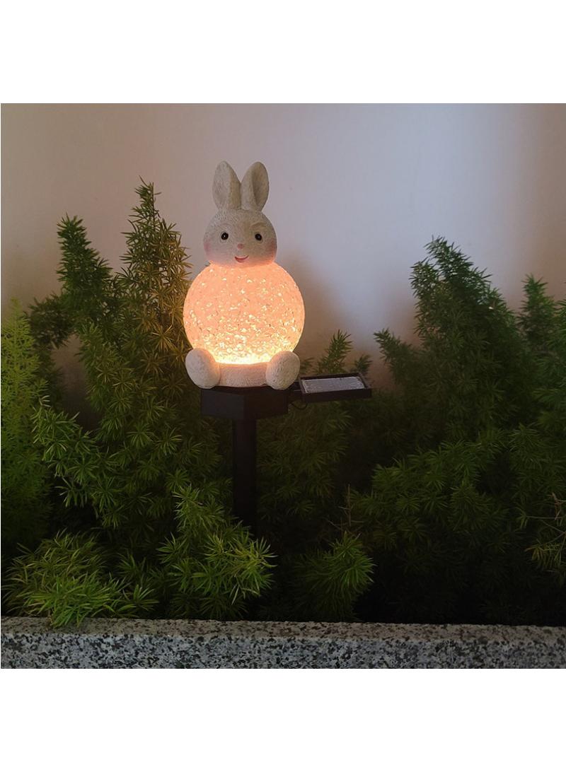 2 قطعة لون أرنب للطاقة الشمسية أدى ضوء تأثير مصباح الحديقة تلقائياً تشغيل أو إيقاف تشغيل الغبار حتى الفجر في الهواء الطلق المناظر الطبيعية للماء ديكور مصباح يدوي للطاقة الشمسية الأمن - Image 4