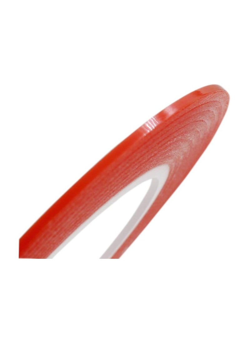 2pcs Double-Sided Adhesive Transfer Tape – Red Film Clear Acrylic – 3mm x 25m, No-Trace, Heat Resistant, Strong Bond – Ideal for Laptop & Phone LCD Repair, Electronics, Crafts & LED Strips - Image 3