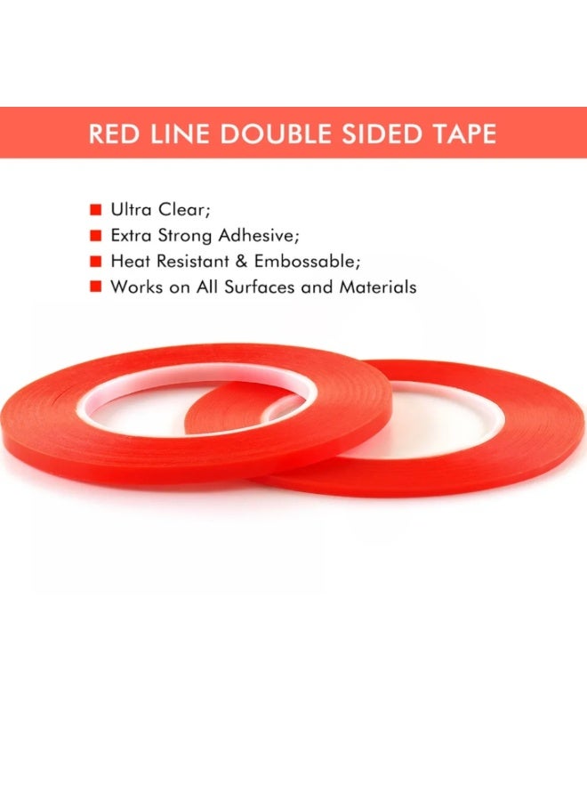 2pcs Double-Sided Adhesive Transfer Tape – Red Film Clear Acrylic – 3mm x 25m, No-Trace, Heat Resistant, Strong Bond – Ideal for Laptop & Phone LCD Repair, Electronics, Crafts & LED Strips - Image 4