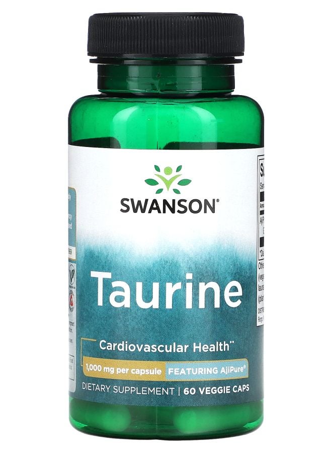 Taurine  1000 mg  60 Veggie Caps