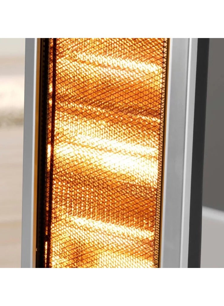Deluxe Slim Oscillating Portable Halogen Heater 1200W - 3 Heat Settings  - Image 3