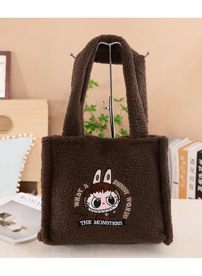 LABUBU Labubu Crossbody Bag Cartoon Backpack Doll Change Plush Bag Backpack