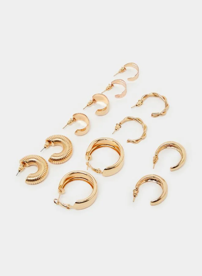 Styli Set of 6 - Plain Hoop Earrings
