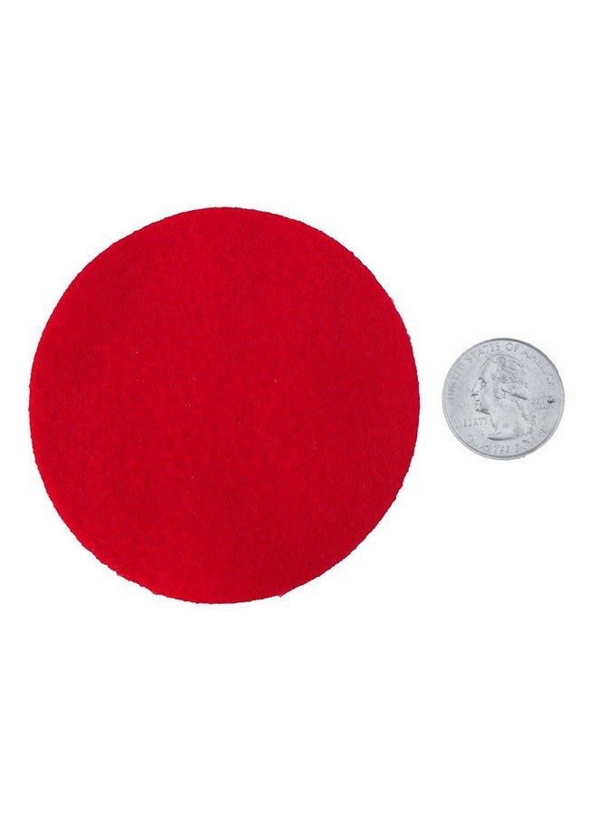 Playfully Ever After 3 Inch Red 30pc Felt Circle Stickers - Image 2