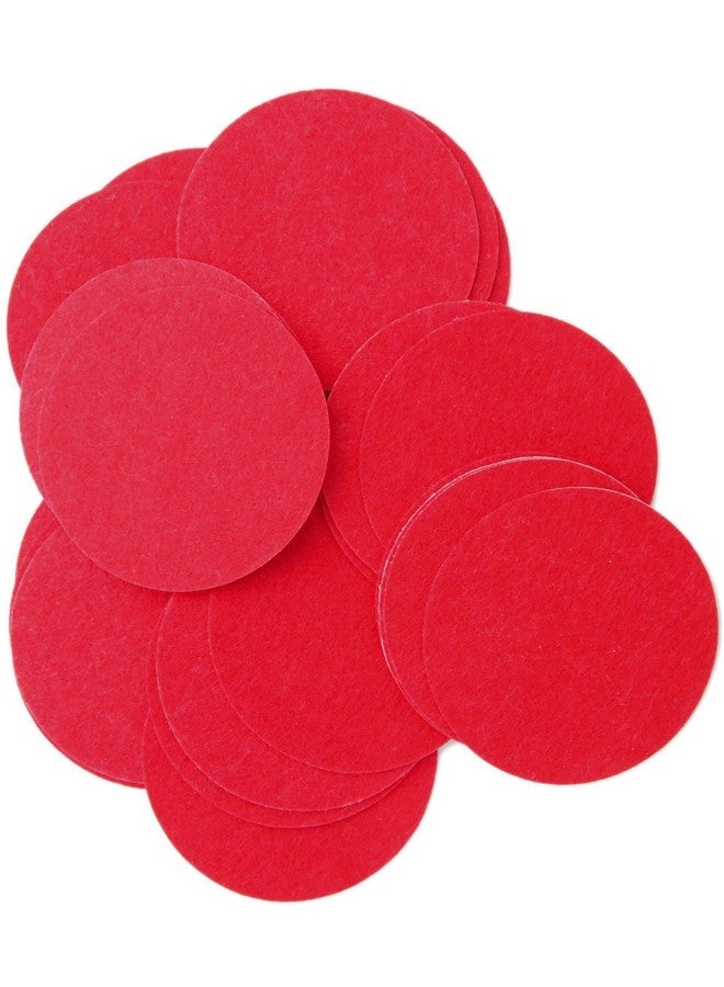 Playfully Ever After 3 Inch Red 30pc Felt Circle Stickers - Image 1