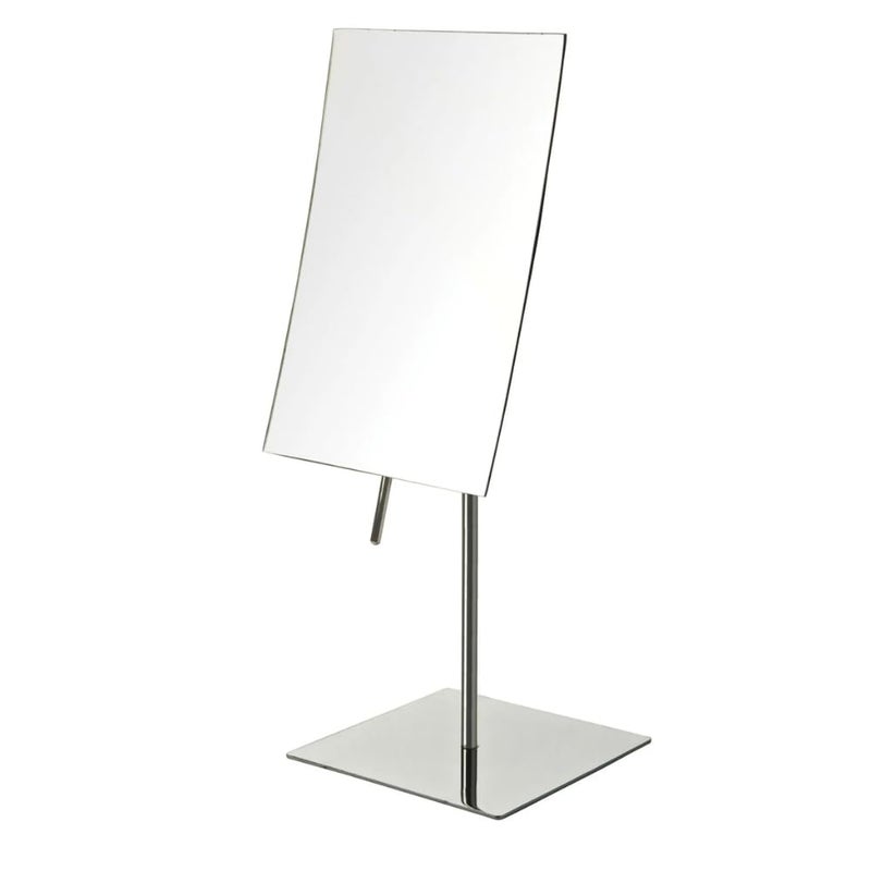 Jerdon Rectangular Tabletop Makeup Mirror - 3X Magnification With Polished Stainless Steel Finish - 5-Inch By 8-Inch Vanity Mirror - Pivot Adjustment - Model Jp358C - Image 1