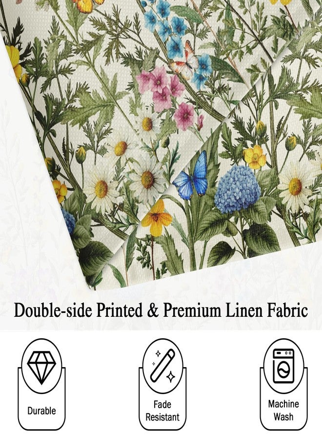 Farg Spring Placemats Set of 4 Floral Kitchen Table Placemats 12 x 18 Inches Seasonal Wildflower Spring Holiday Dining Table Mats Indoor for Kitchen Table Washable - Image 3
