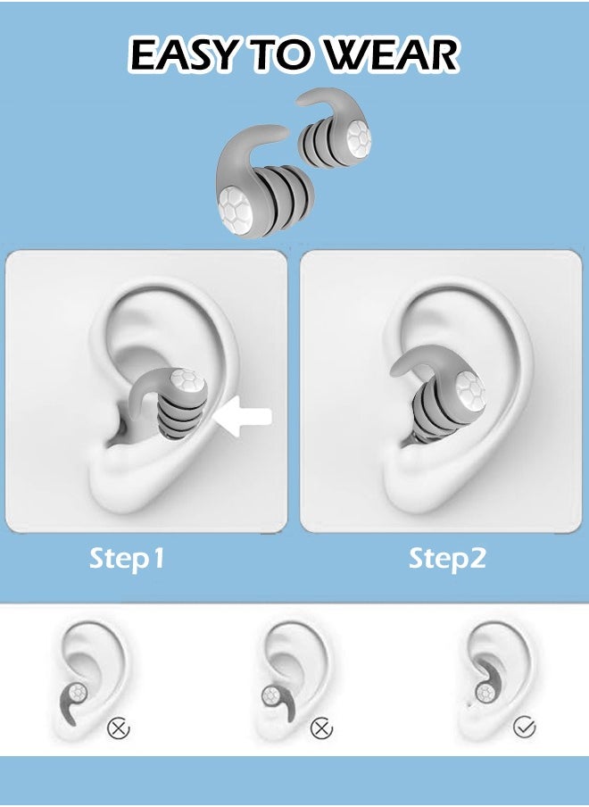 سدادات أذن للبالغين - سدادات أذن مريحة للغاية وقابلة لإعادة الاستخدام لتقليل الضوضاء للنوم والتركيز العميق والسباحة والسفر وحساسية الضوضاء وحماية سمع مرنة وملاءمة قابلة للتخصيص بنسبة إشارة إلى الضوضاء 24 ديسيبل (SNR) لتقليل الضوضاء - pzsku/Z6FDD7EA3CD6737634114Z/45/_/1728825196/5399c412-ecf5-492a-985a-306009fc7998