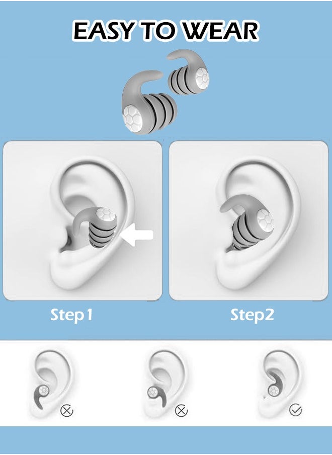 Generic - Ear Plugs for adluts – Ultra-Comfy Reusable Noise-Reducing Earplugs For Sleep Deep Focus swimming  Travel  Noise Sensitivity Flexible Hearing Protection  Customizable Fit  24dB (SNR) Noise Reduction - Image 1