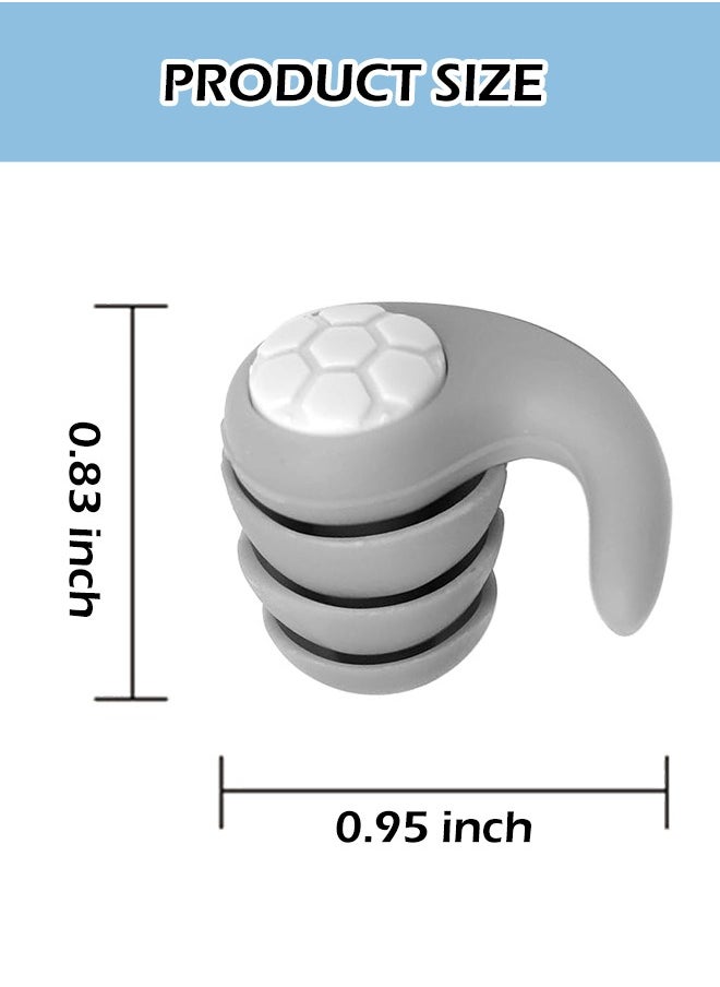 سدادات أذن للبالغين - سدادات أذن مريحة للغاية وقابلة لإعادة الاستخدام لتقليل الضوضاء للنوم والتركيز العميق والسباحة والسفر وحساسية الضوضاء وحماية سمع مرنة وملاءمة قابلة للتخصيص بنسبة إشارة إلى الضوضاء 24 ديسيبل (SNR) لتقليل الضوضاء - pzsku/Z6FDD7EA3CD6737634114Z/45/_/1728825226/9e9afb39-af82-420c-946f-bcd1fab4201b