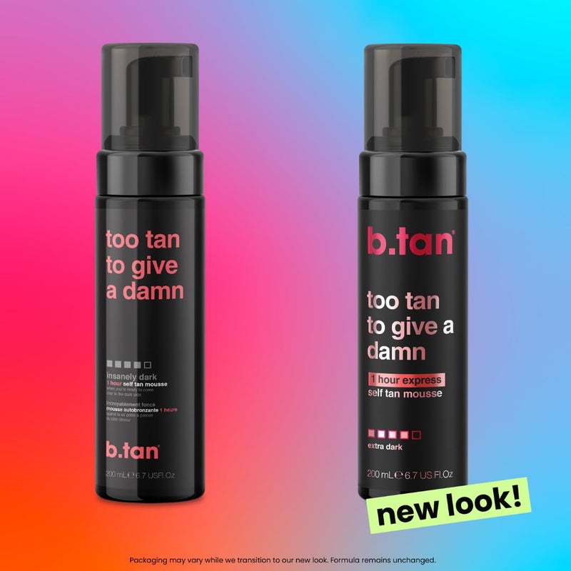 b tan b.tan Ultra Dark Self Tanner Mousse | Too Tan - Best, 1 Hour Express Sunless Tanning Foam, Gold Bronzing Glow, No Fake Tan Smell, Face & Body, Vegan, Cruelty & Paraben Free, 6.7 Fl Oz - Image 4