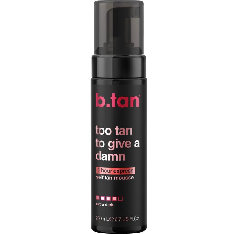 b tan b.tan Ultra Dark Self Tanner Mousse | Too Tan - Best, 1 Hour Express Sunless Tanning Foam, Gold Bronzing Glow, No Fake Tan Smell, Face & Body, Vegan, Cruelty & Paraben Free, 6.7 Fl Oz - Image 1