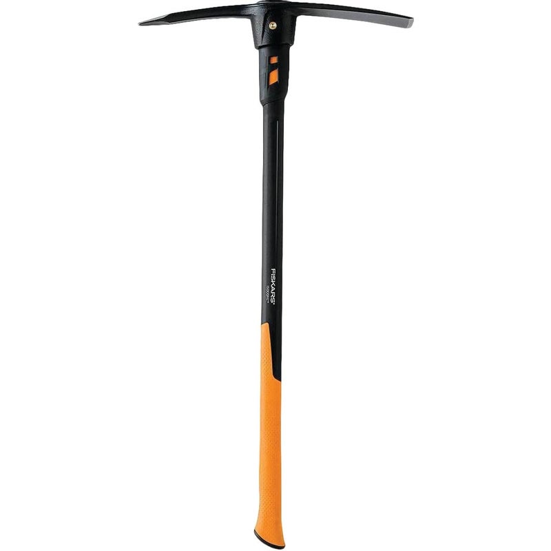 Fiskars Pro IsoCore Garden Pick - 5 lb Pick with 36" Shock Controlled Handle - Digging and Garden Tools - Orange/Black - Image 1