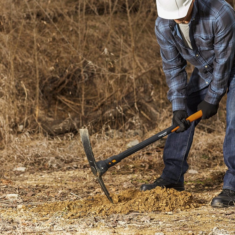Fiskars Pro IsoCore Garden Pick - 5 lb Pick with 36" Shock Controlled Handle - Digging and Garden Tools - Orange/Black - Image 2