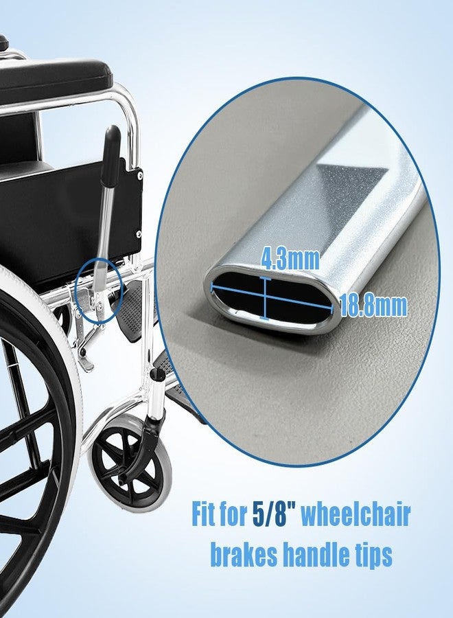 MESINURS Wheelchair Brake Handle Extenders for 5/8" Tips - Flat Wheel Lock Grips Replacement, Pack of 2 (6.8"L) - Image 3