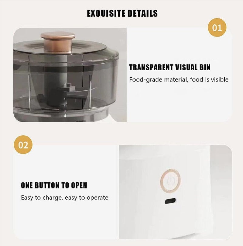 Ash  Roh Ash & Roh Mini Electric Rechargeable Food Chopper with One-Touch Operation, Multifunctional Food Processor for Garlic, Onion, Chili and Veggies - Image 5