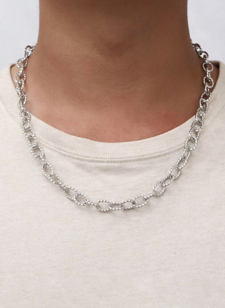 جوليري إيفريداي سلسال من الاستانلس ستيل باللون الفضي للرجال - Image 1