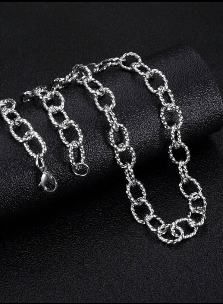 جوليري إيفريداي سلسال من الاستانلس ستيل باللون الفضي للرجال - Image 3