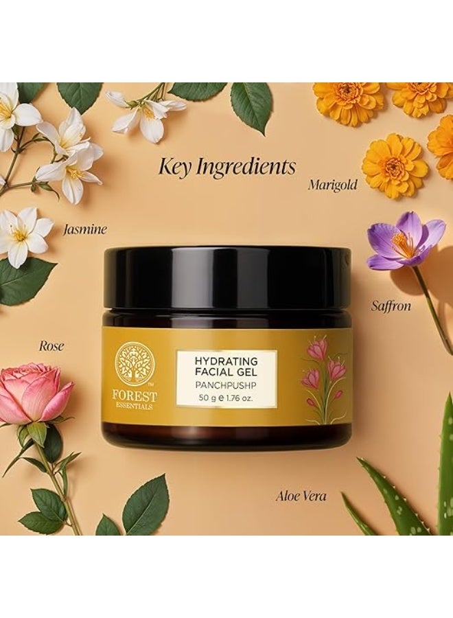 Forest Essentials Panchpushp Hydrating Facial Gel | Ayurvedic Skin Toner & Moisturiser | With 5 Pure Floral Distillates | Natural Panchpushp Gel for Glowing, Hydrated Skin - Image 4