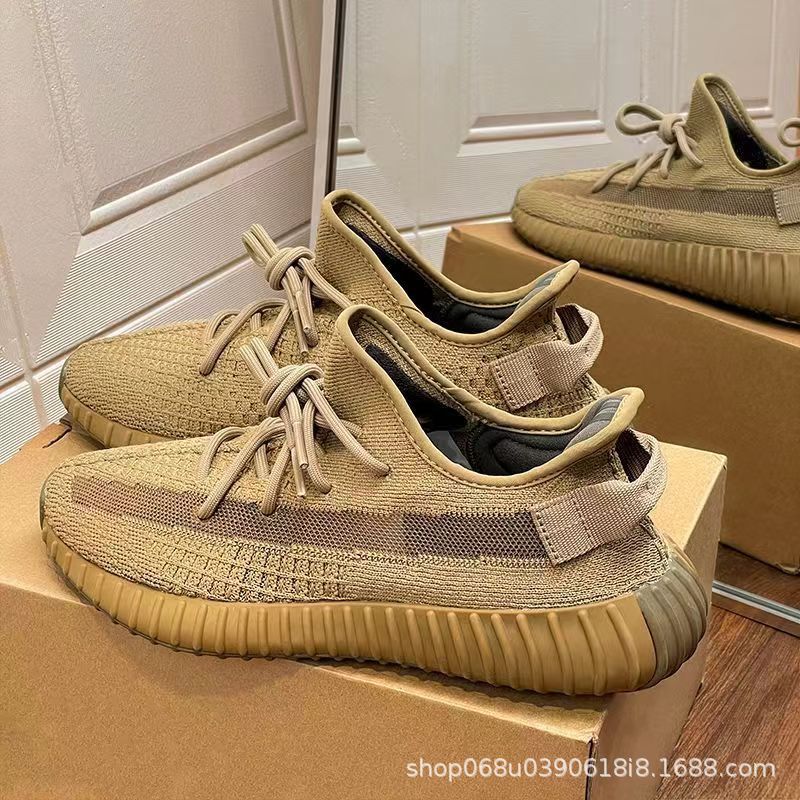 Summer Popular Coconut Shoes 350 Men'S And Women'S White Baby'S Breath Casual Shoes Putian Soft-Soled Sports Shoes Breathable Running Shoes - Image 1