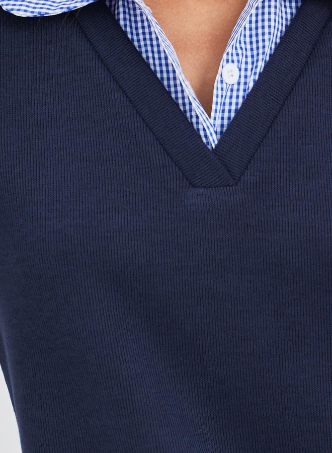 ستايلي بلوزة قصيرة بأكمام قصيرة وياقة مربعات من قماش الجينغهام - Image 4