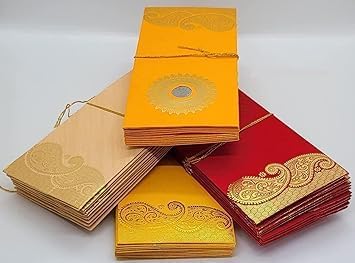 SEJASCOLLECTIONS Wedding Gift Envelopes pack of 50 pcs (5 packs) Coin Money Cash Gift Cover Shagun Birthday Diwali Lifafa Assorted Multicolour Premium Envelopes. - Image 2
