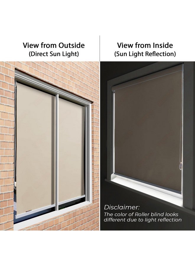 HIPPO 100% Blackout Roller Blinds for Windows UV Protection, Waterproof, Room Darkening, Corded Roll Up and Down Blinds for Home & Office Customizable (4FTX7FT, Euro-Beige) - Image 5