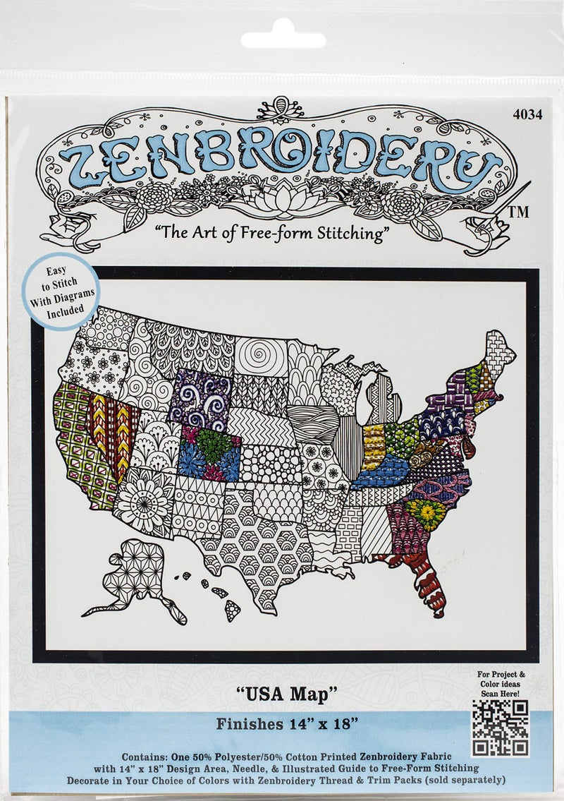 Design Works Crafts USA Map Zenbroidery