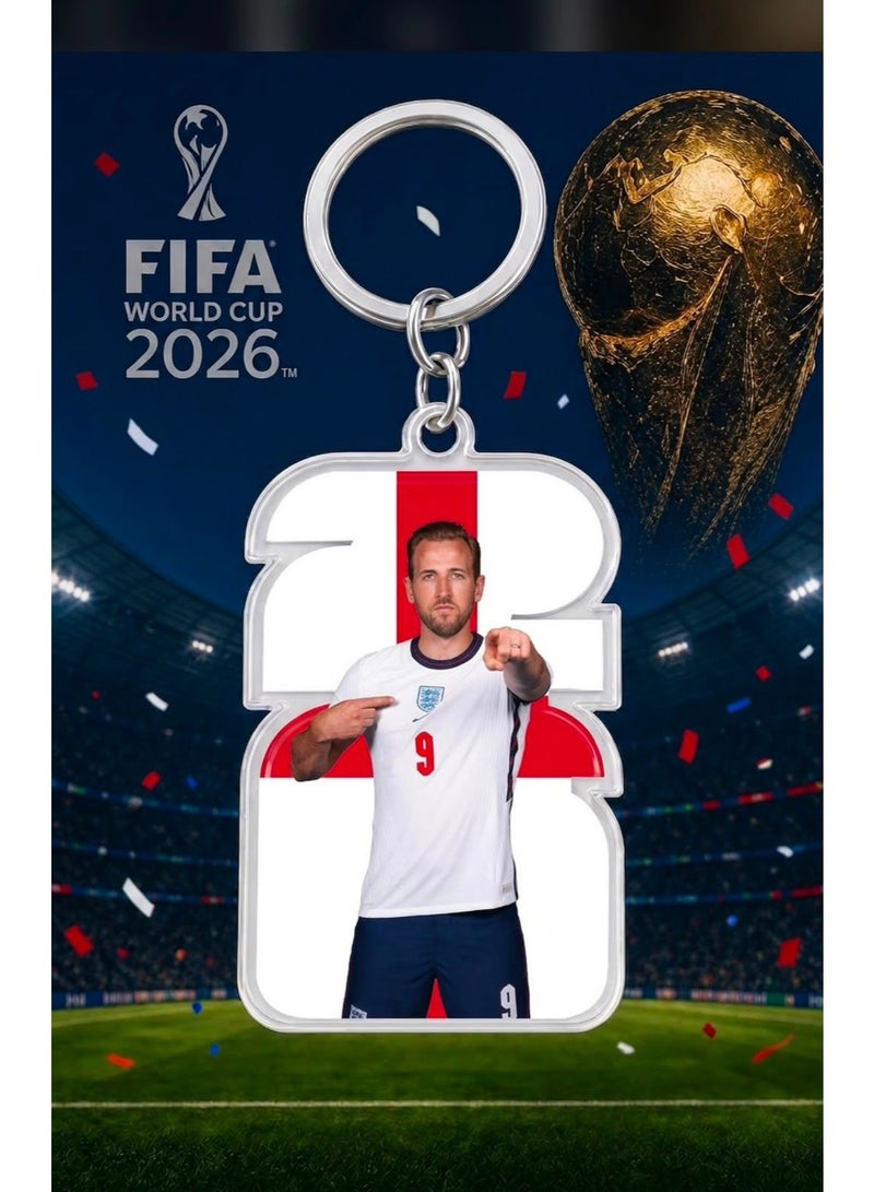2026 FIFA World Cup Harry Kane England National Football Team Keychain
