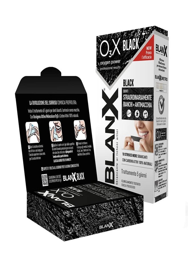 Blanx O3X Black 10 Whitening Black Strips - Image 1
