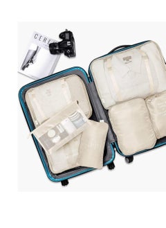 Arabest Travel Organizer Bag - Set of 7 Reusable Portable Travel Bags for Luggage Organizer Bags, Storage Bags, Compression Bags, Travel Bags with Zippers  - Image 3