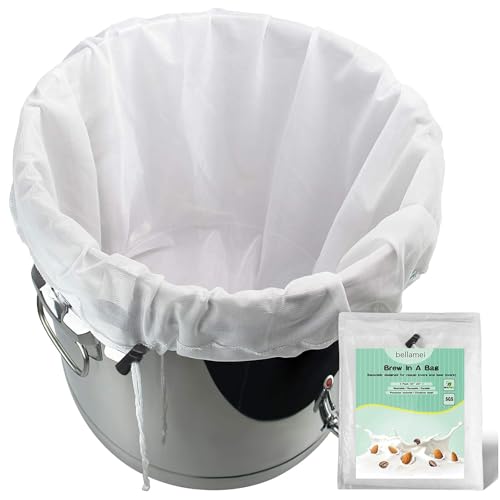 bellamei Bellamei Brew Bags Extra Large Reusable 2 Pack 250 Micron Fine Mesh Bag for Fruit Cider Apple Grape Wine Press Drawstring Straining Brew in a Bag 2 pack2226