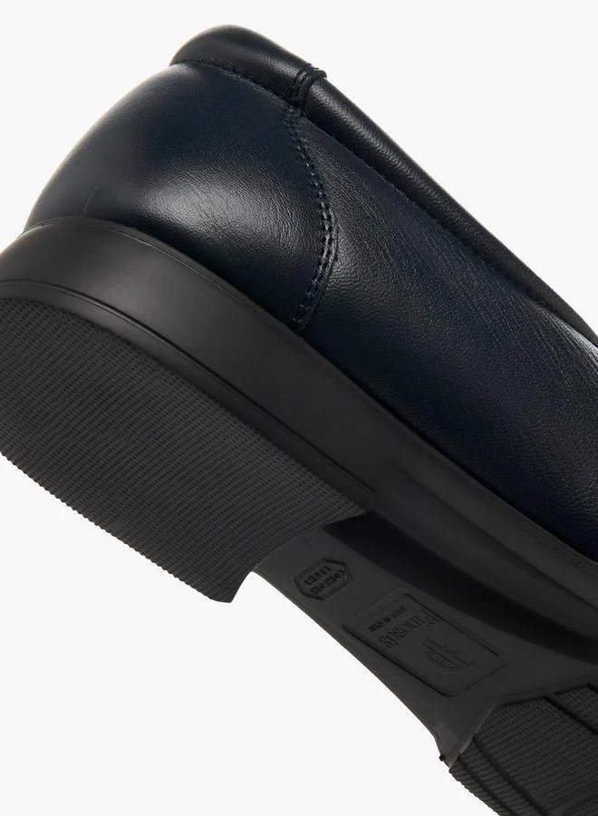 Pinosos Navy Men Slip-On Genuine Leather Loafers for Men | Best Price UAE